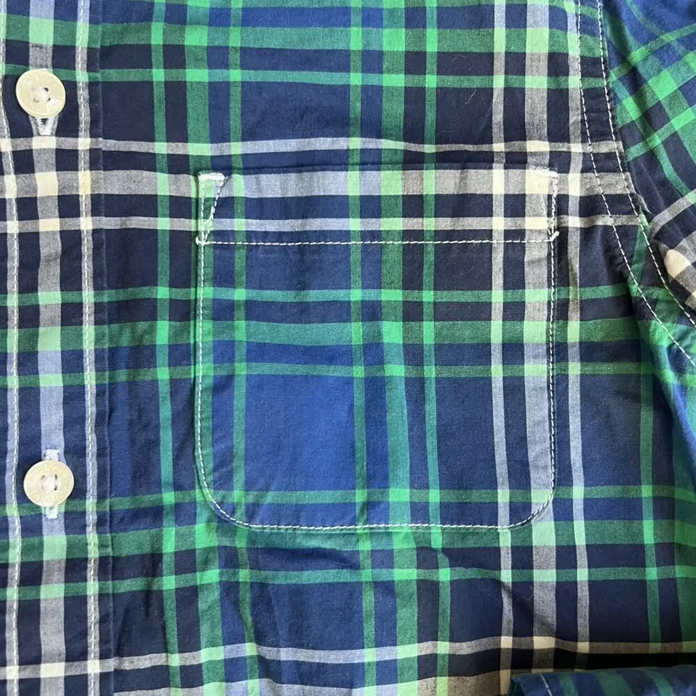 Mini Boden Plaid Button Down 7-8 - Picture 6 of 10